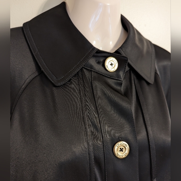 St. John satin evening jacket black - Picture 3 of 12